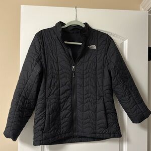 North Face black lightweight quilted jacket, size L